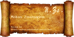 Mokos Zsuzsanna névjegykártya